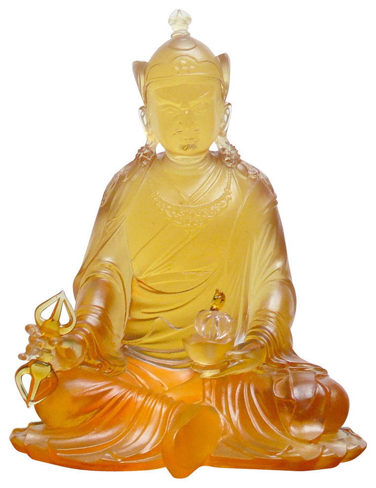 Asian Budha Glas Figuren - von gelb Material
