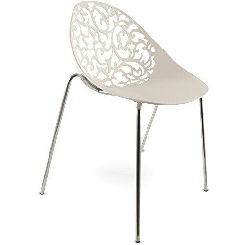 Design Lounge Retro Stapelstuhl-Küchentische Stühle weiß