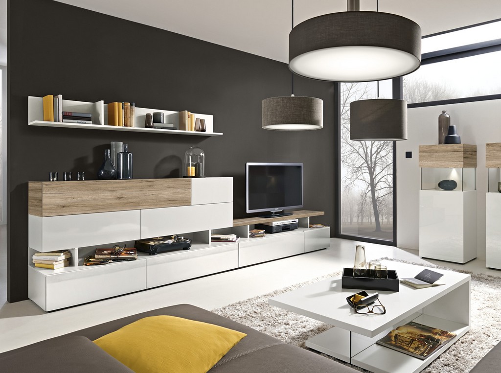Design Wohnwand weiss -fernsehmöbel-modernen-design