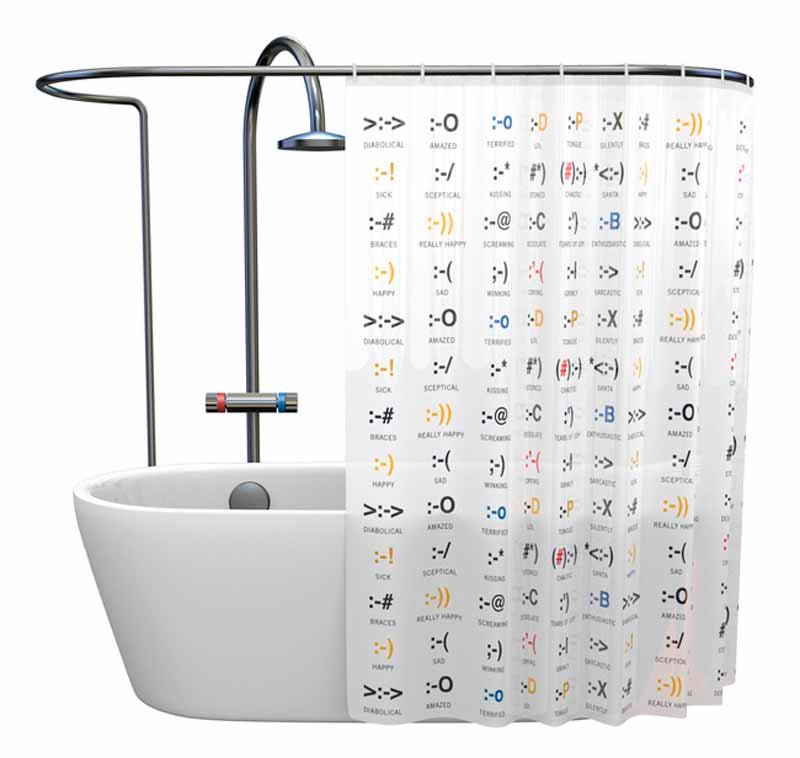 Duschvorhang mit Emoticons-duschvorhänge für badewannen