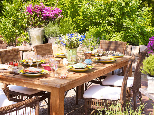 Fantastische Tischdeko für Gartenparty