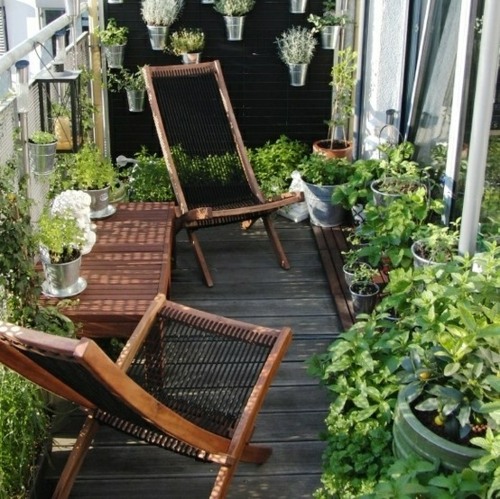 Kreative Blumenkästen Balkon -terrassenmöbel