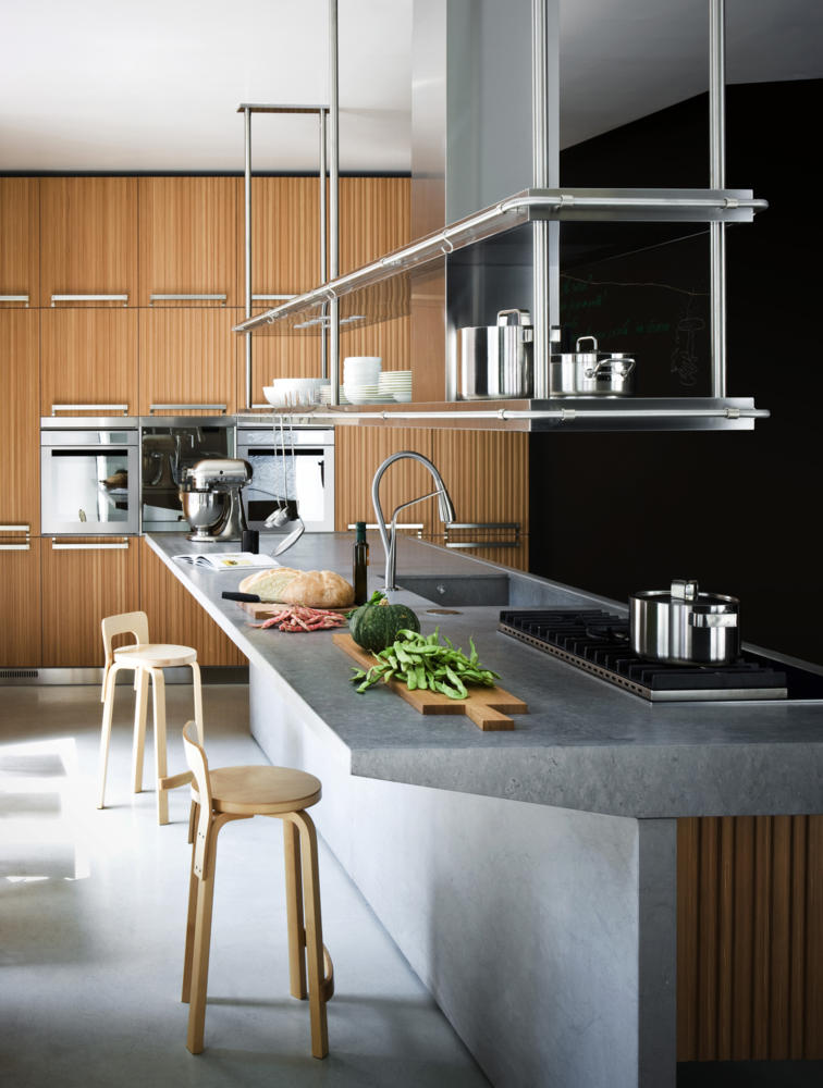 Kücheninsel in Beton-küchen modern
