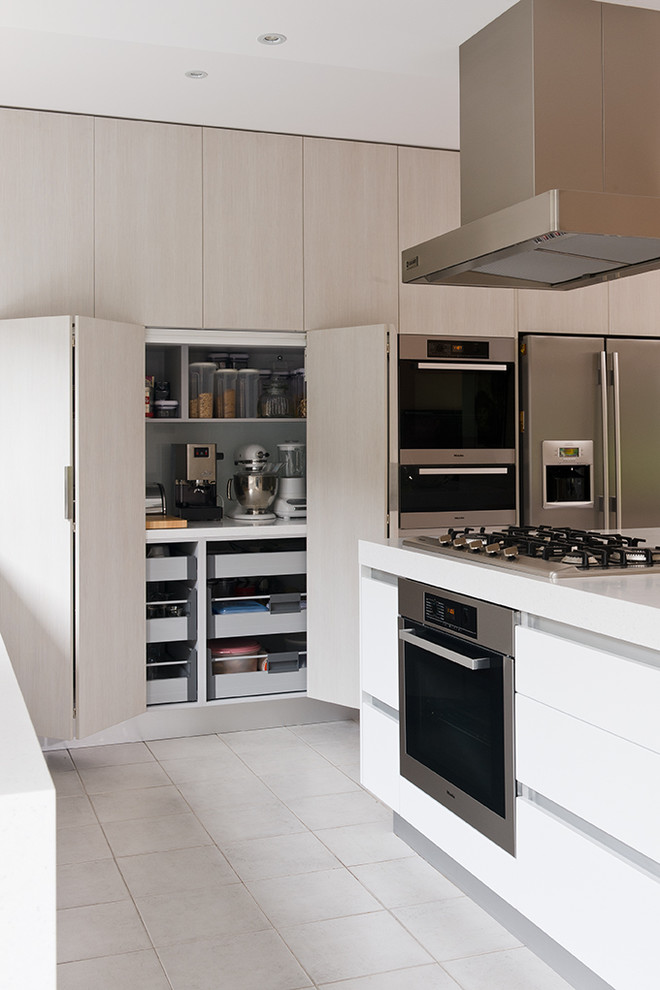 Küchenzeile Weiß Elektrogeräte-moderne küchen