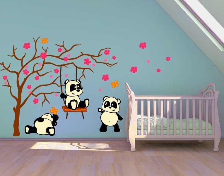 Wandsticker Pandafreunde-wandsticker kinderzimmer